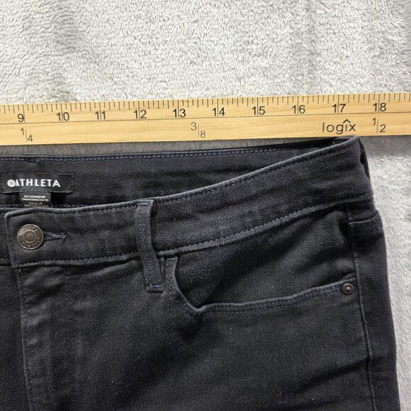 Athleta Jeans Womens 16 Straight Leg Ankle Black Sculptek Denim - Picture 8 of 11